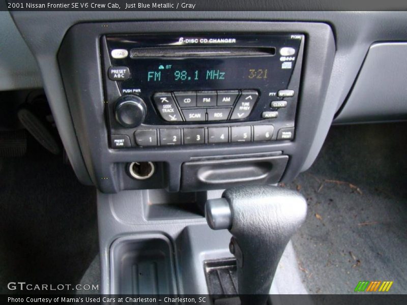 Just Blue Metallic / Gray 2001 Nissan Frontier SE V6 Crew Cab