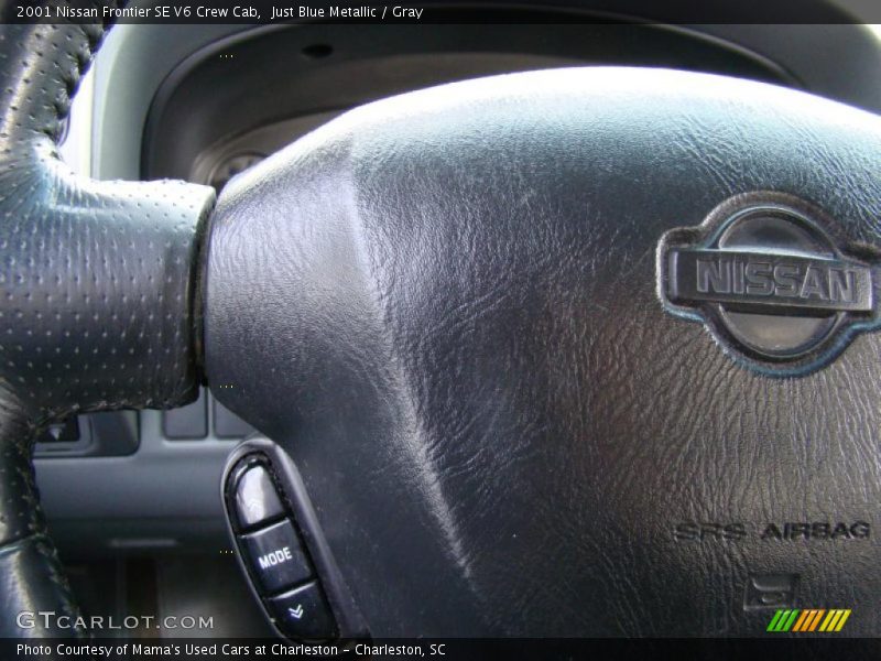 Just Blue Metallic / Gray 2001 Nissan Frontier SE V6 Crew Cab