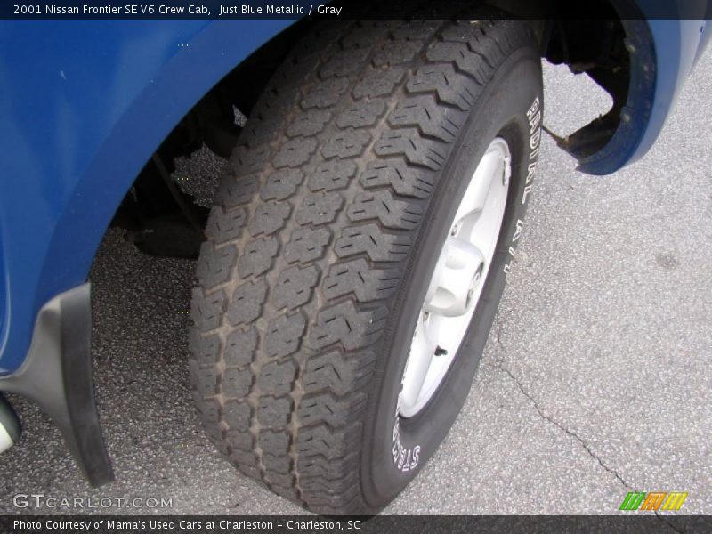 Just Blue Metallic / Gray 2001 Nissan Frontier SE V6 Crew Cab