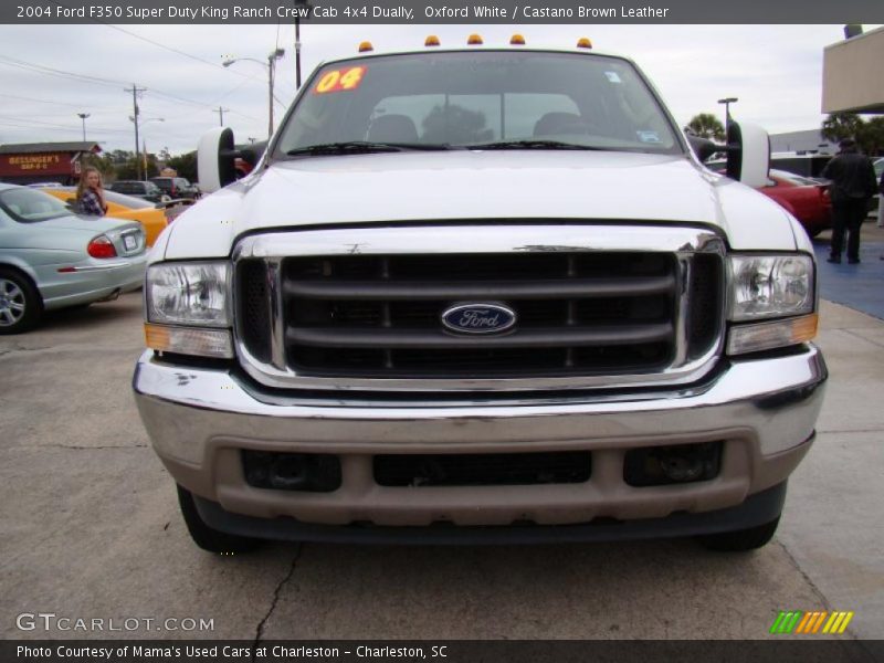 Oxford White / Castano Brown Leather 2004 Ford F350 Super Duty King Ranch Crew Cab 4x4 Dually