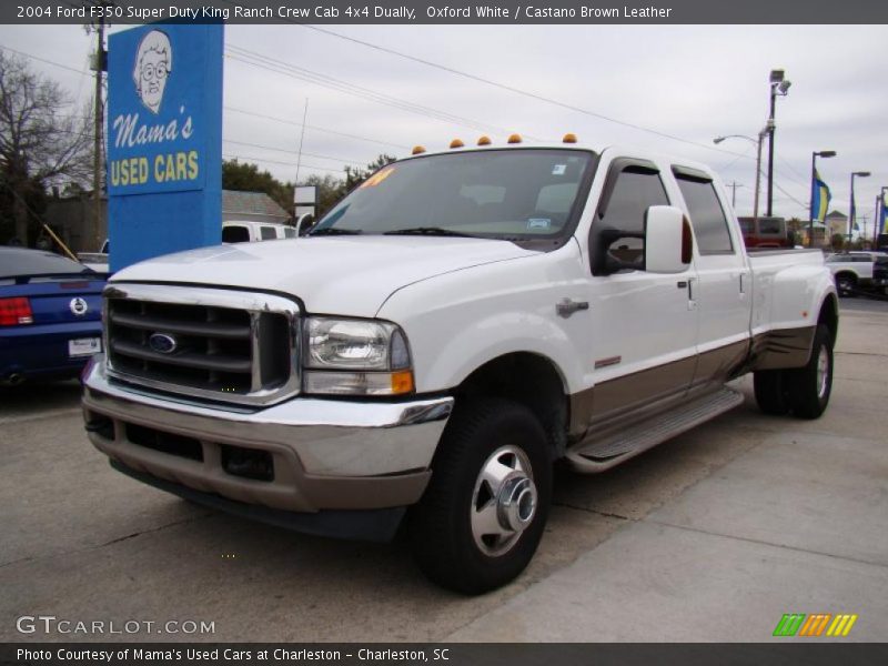 Oxford White / Castano Brown Leather 2004 Ford F350 Super Duty King Ranch Crew Cab 4x4 Dually