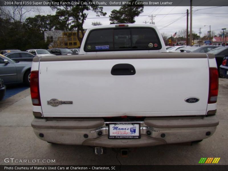 Oxford White / Castano Brown Leather 2004 Ford F350 Super Duty King Ranch Crew Cab 4x4 Dually