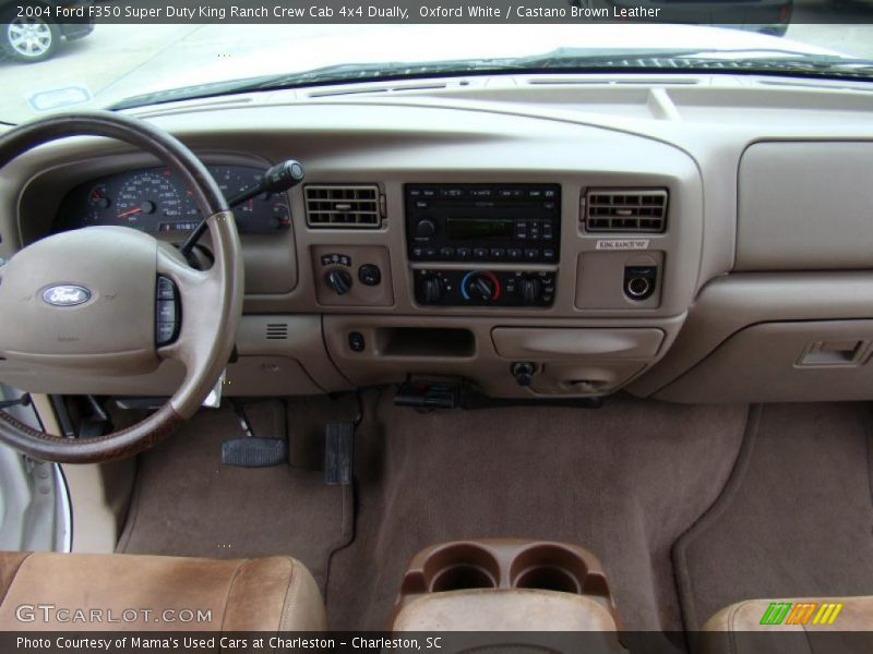 Oxford White / Castano Brown Leather 2004 Ford F350 Super Duty King Ranch Crew Cab 4x4 Dually