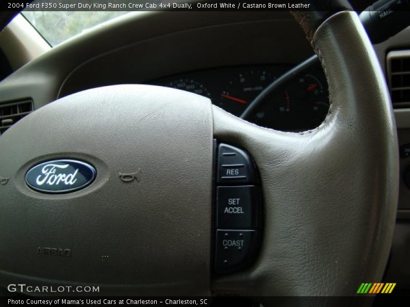 Oxford White / Castano Brown Leather 2004 Ford F350 Super Duty King Ranch Crew Cab 4x4 Dually