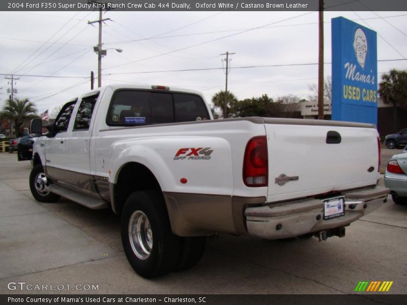 Oxford White / Castano Brown Leather 2004 Ford F350 Super Duty King Ranch Crew Cab 4x4 Dually