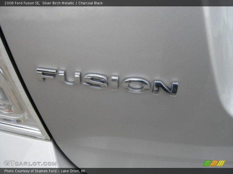 Silver Birch Metallic / Charcoal Black 2008 Ford Fusion SE