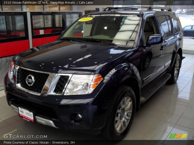 Navy Blue Metallic / Cafe Latte 2010 Nissan Pathfinder LE 4x4