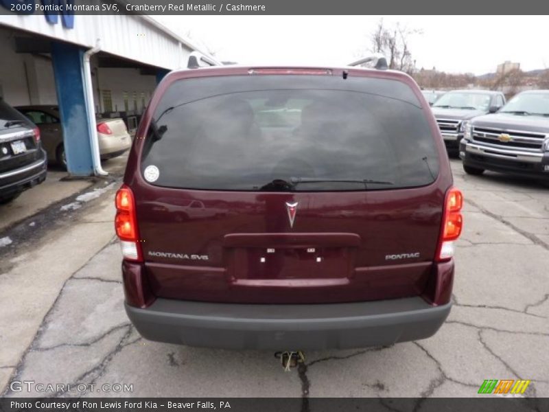Cranberry Red Metallic / Cashmere 2006 Pontiac Montana SV6