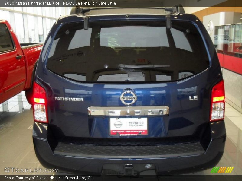 Navy Blue Metallic / Cafe Latte 2010 Nissan Pathfinder LE 4x4