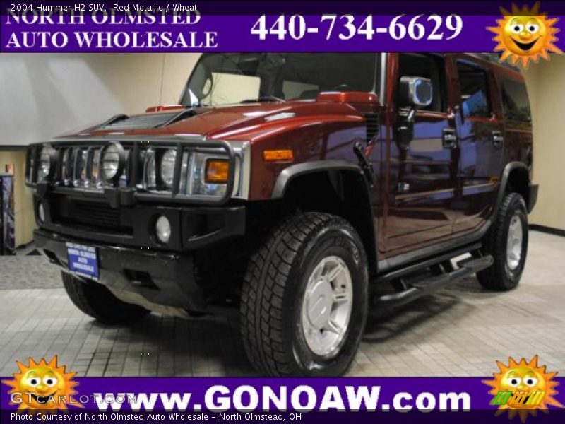 Red Metallic / Wheat 2004 Hummer H2 SUV