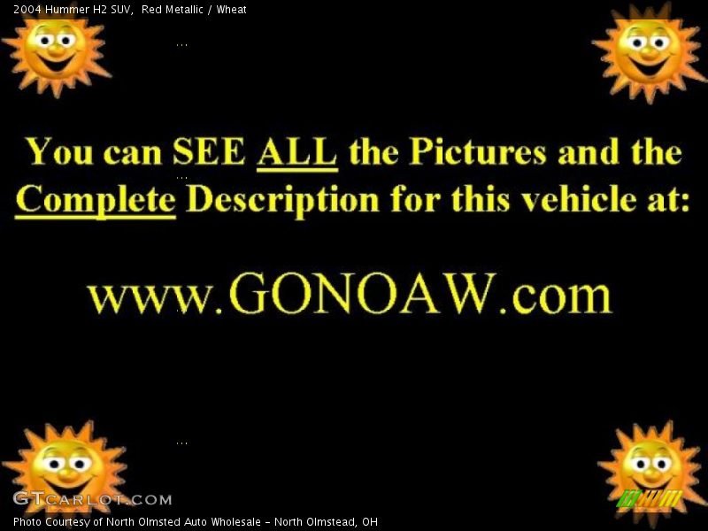 Red Metallic / Wheat 2004 Hummer H2 SUV