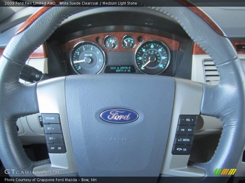 White Suede Clearcoat / Medium Light Stone 2009 Ford Flex Limited AWD