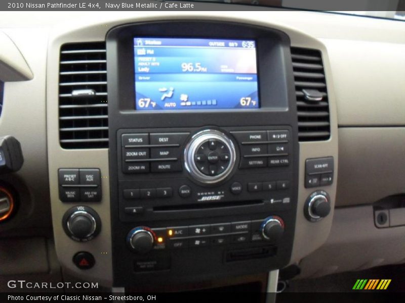 Navy Blue Metallic / Cafe Latte 2010 Nissan Pathfinder LE 4x4