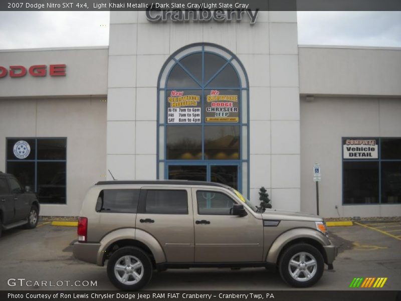 Light Khaki Metallic / Dark Slate Gray/Light Slate Gray 2007 Dodge Nitro SXT 4x4