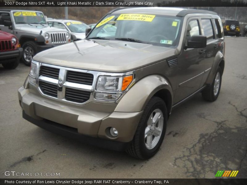 Light Khaki Metallic / Dark Slate Gray/Light Slate Gray 2007 Dodge Nitro SXT 4x4