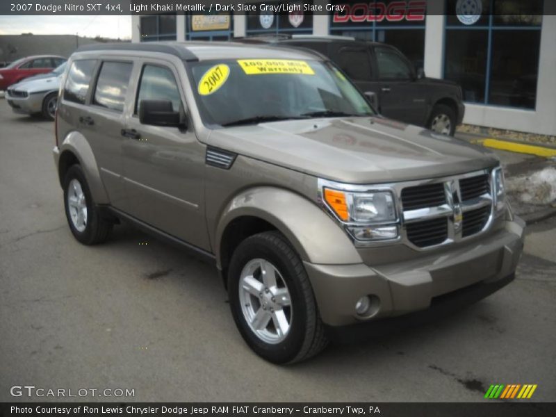 Light Khaki Metallic / Dark Slate Gray/Light Slate Gray 2007 Dodge Nitro SXT 4x4