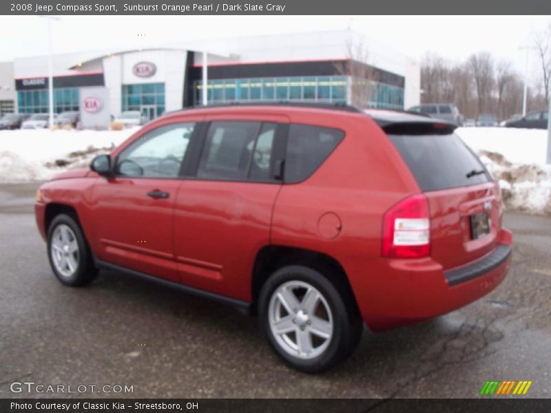 Sunburst Orange Pearl / Dark Slate Gray 2008 Jeep Compass Sport