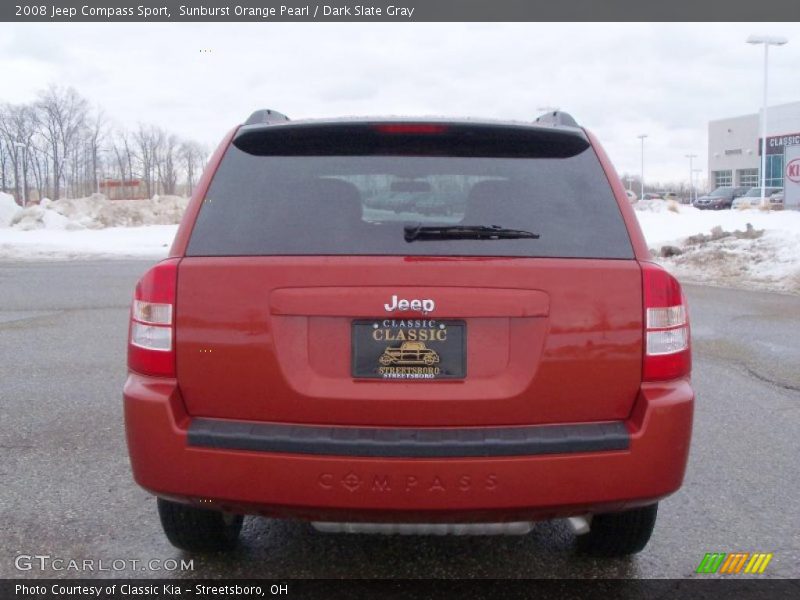 Sunburst Orange Pearl / Dark Slate Gray 2008 Jeep Compass Sport