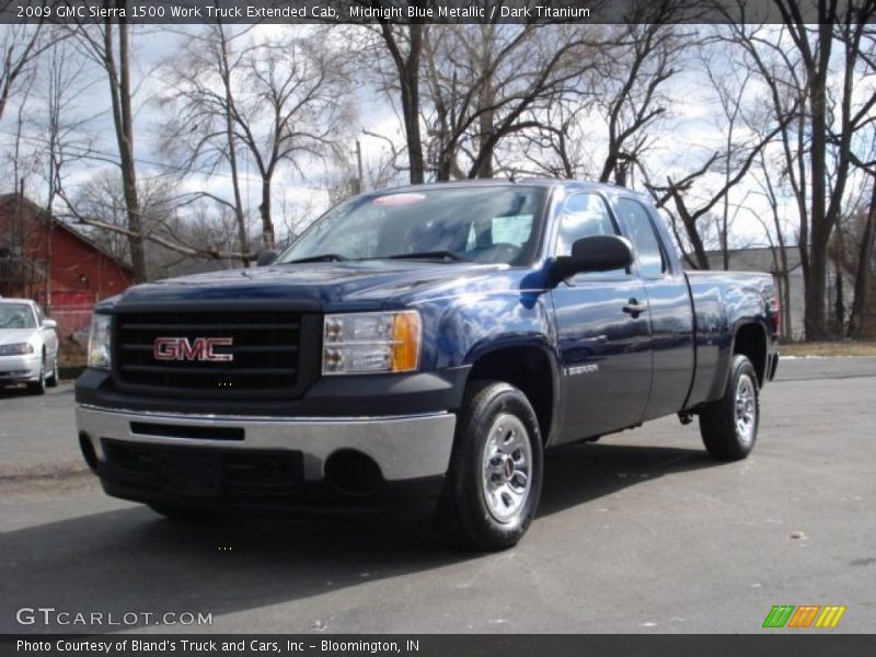 Front 3/4 View of 2009 Sierra 1500 Work Truck Extended Cab