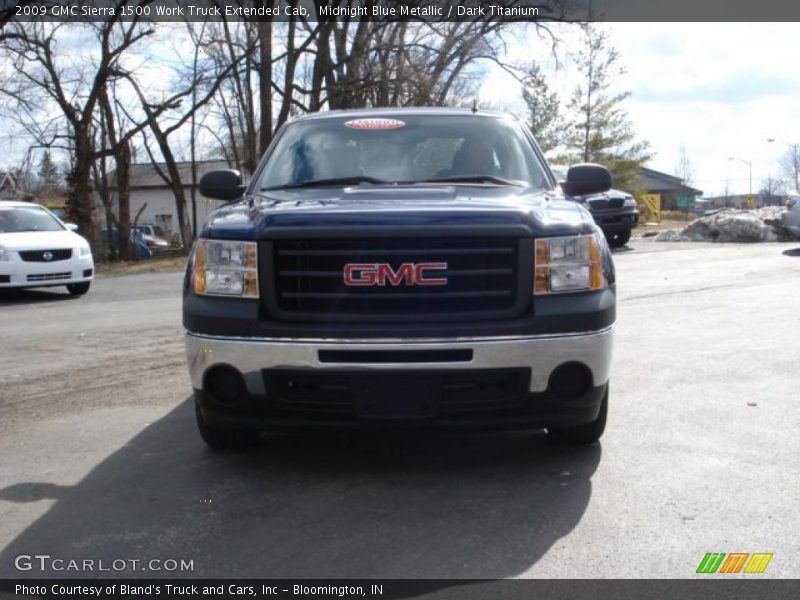 Midnight Blue Metallic / Dark Titanium 2009 GMC Sierra 1500 Work Truck Extended Cab