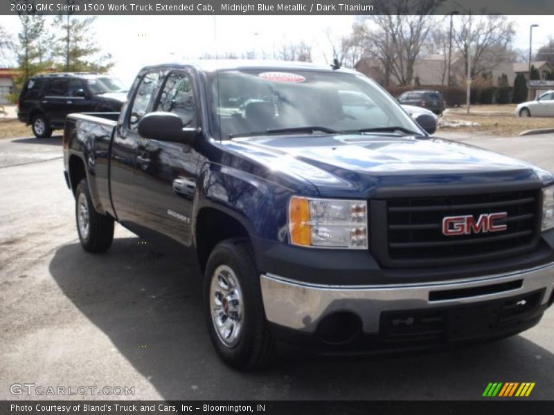 Midnight Blue Metallic / Dark Titanium 2009 GMC Sierra 1500 Work Truck Extended Cab