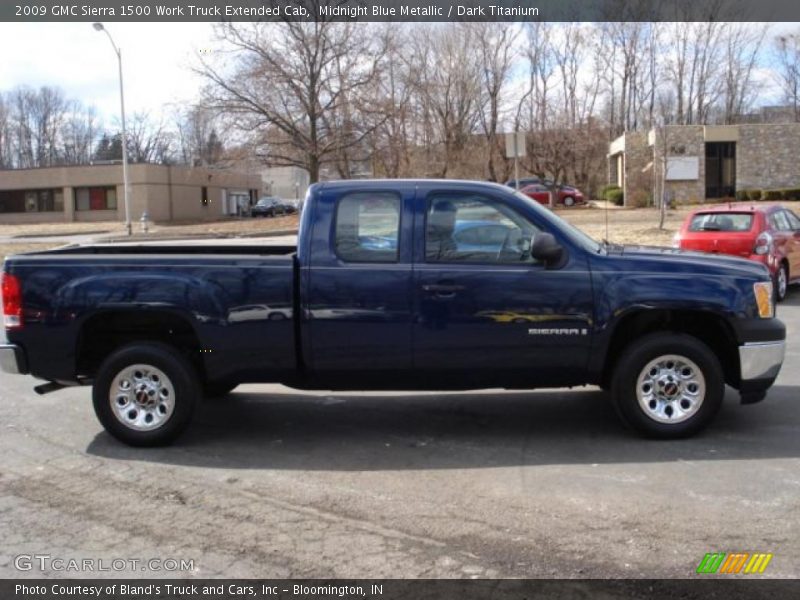 Midnight Blue Metallic / Dark Titanium 2009 GMC Sierra 1500 Work Truck Extended Cab