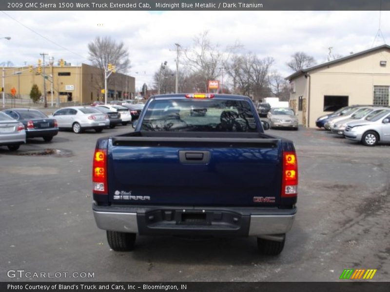 Midnight Blue Metallic / Dark Titanium 2009 GMC Sierra 1500 Work Truck Extended Cab