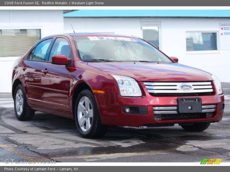 Redfire Metallic / Medium Light Stone 2008 Ford Fusion SE
