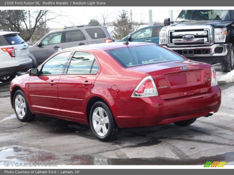 Redfire Metallic / Medium Light Stone 2008 Ford Fusion SE