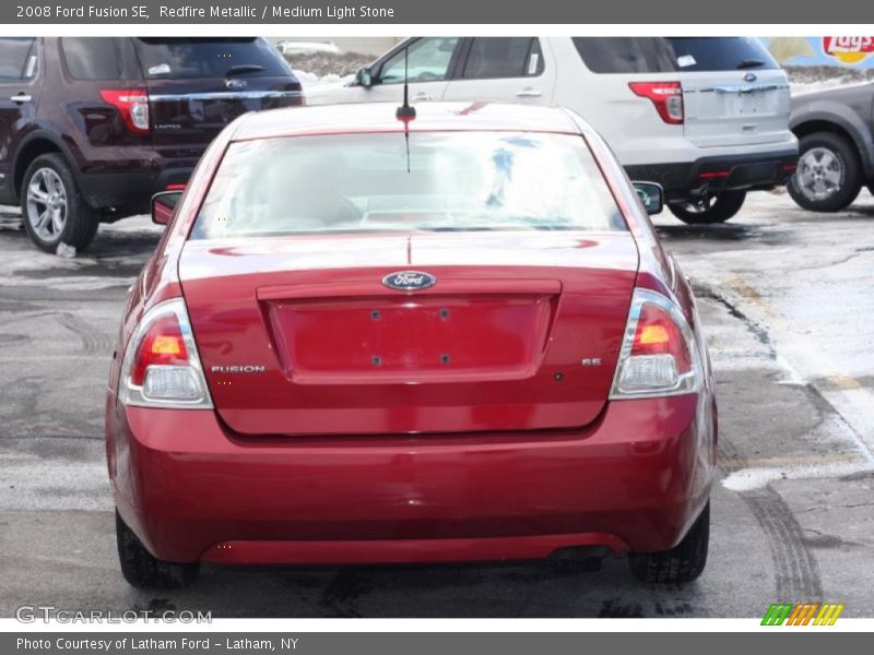 Redfire Metallic / Medium Light Stone 2008 Ford Fusion SE