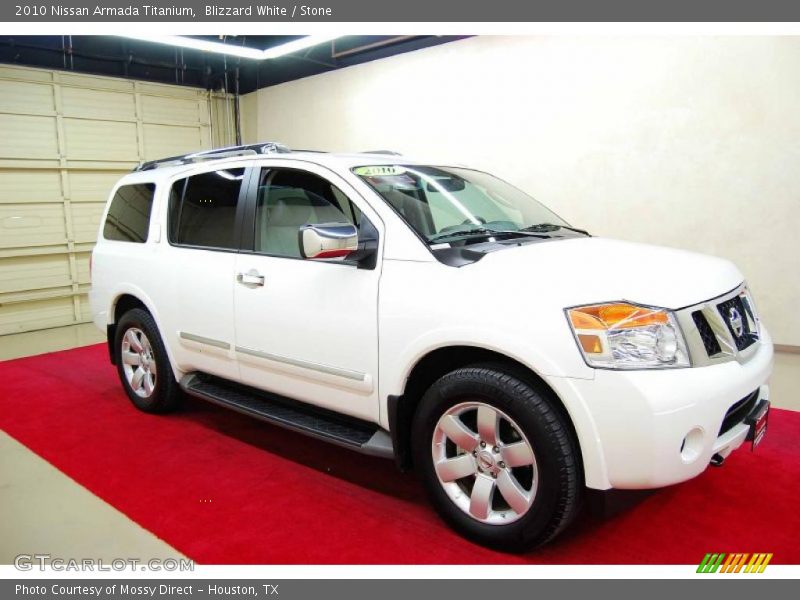 Blizzard White / Stone 2010 Nissan Armada Titanium
