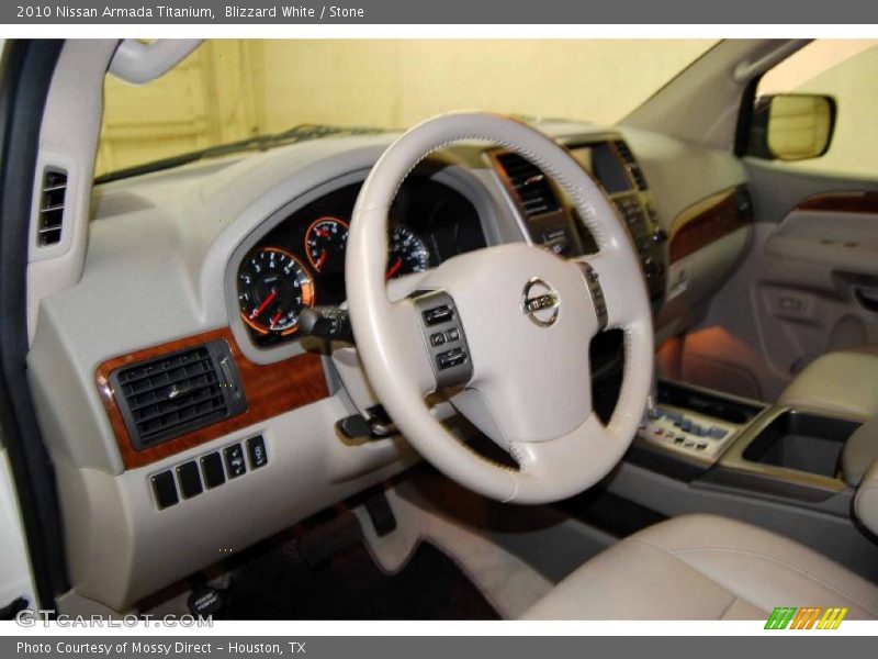 Blizzard White / Stone 2010 Nissan Armada Titanium
