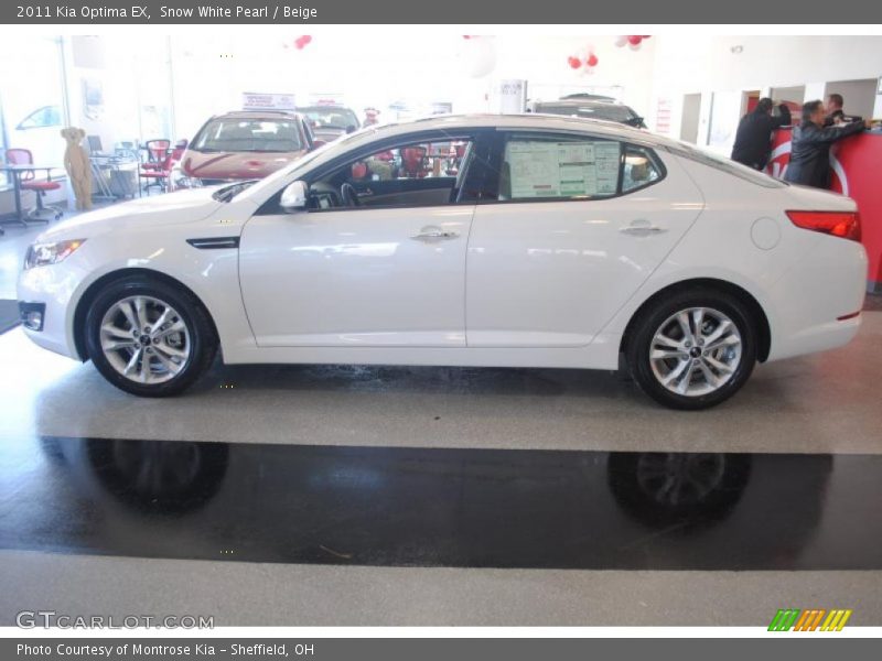 Snow White Pearl / Beige 2011 Kia Optima EX