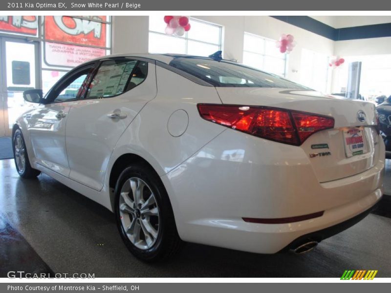 Snow White Pearl / Beige 2011 Kia Optima EX