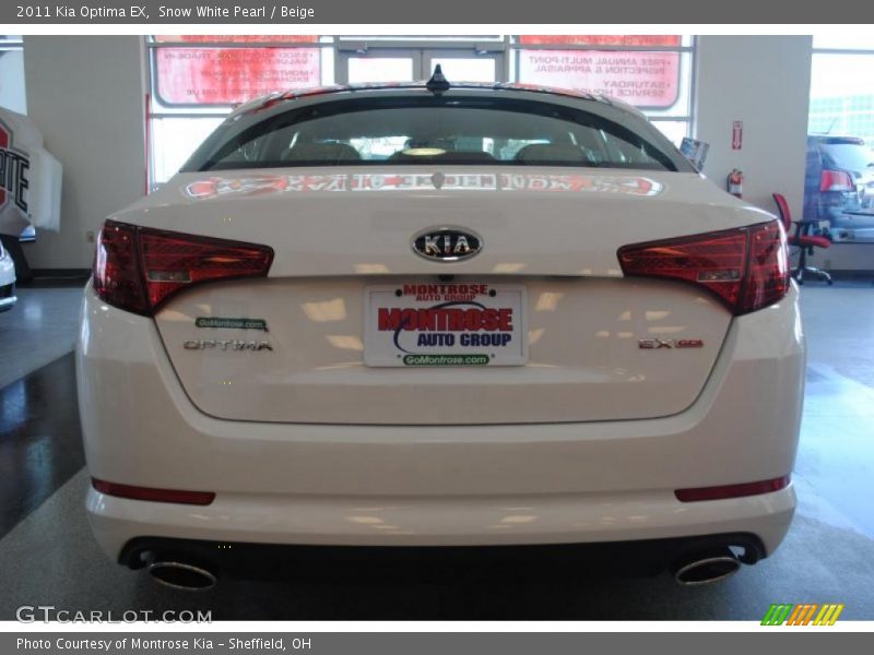 Snow White Pearl / Beige 2011 Kia Optima EX