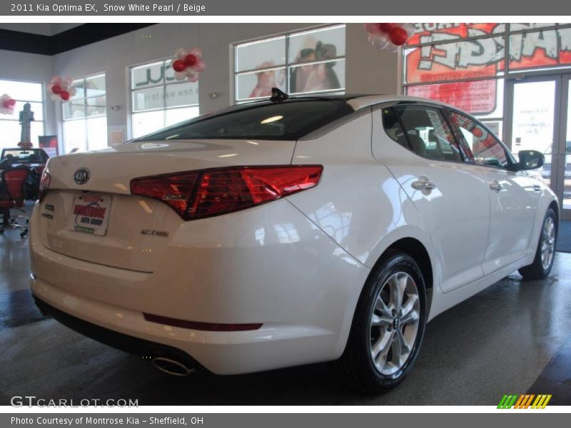 Snow White Pearl / Beige 2011 Kia Optima EX