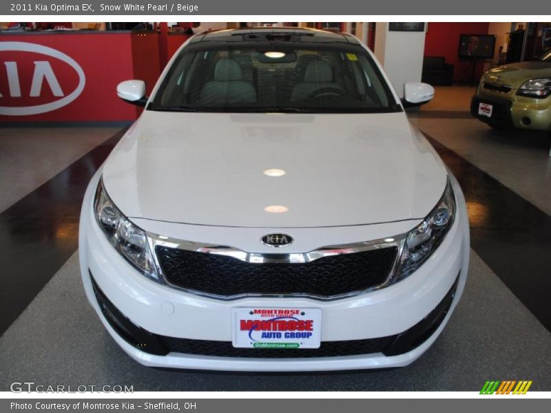 Snow White Pearl / Beige 2011 Kia Optima EX
