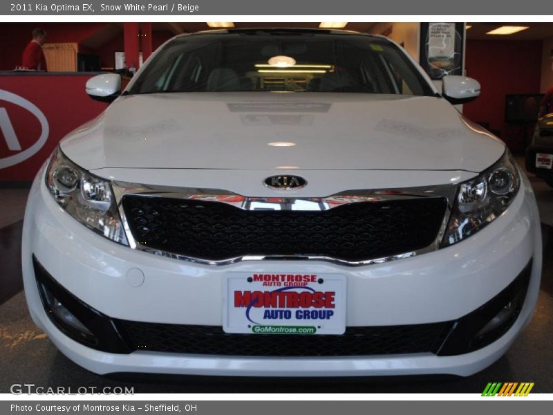 Snow White Pearl / Beige 2011 Kia Optima EX