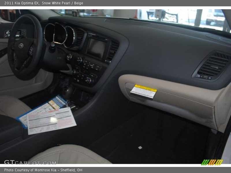 Snow White Pearl / Beige 2011 Kia Optima EX