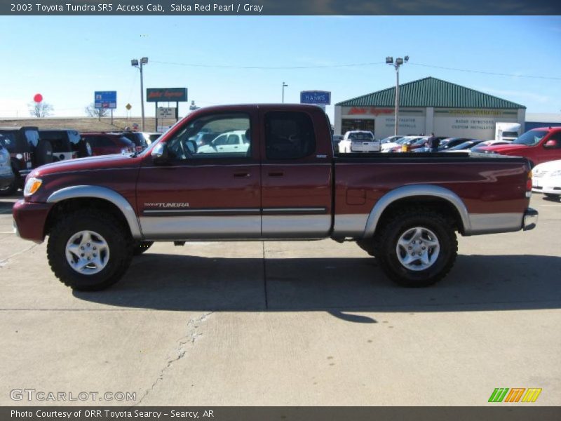 Salsa Red Pearl / Gray 2003 Toyota Tundra SR5 Access Cab
