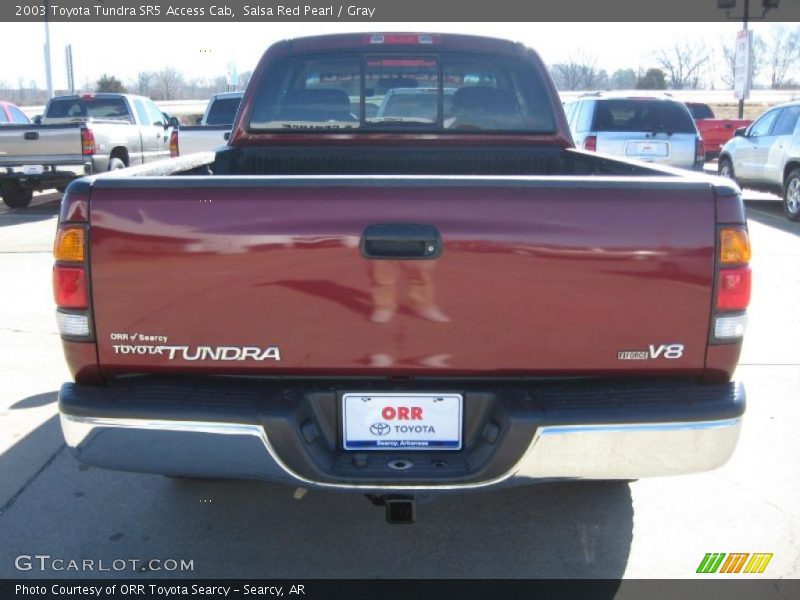 Salsa Red Pearl / Gray 2003 Toyota Tundra SR5 Access Cab