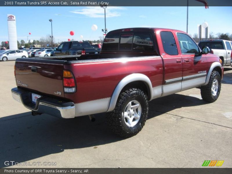 Salsa Red Pearl / Gray 2003 Toyota Tundra SR5 Access Cab