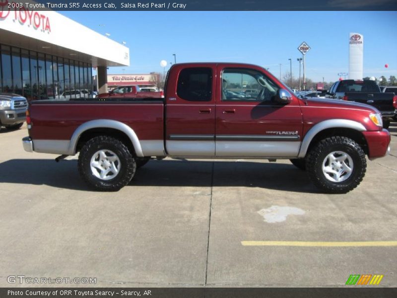 Salsa Red Pearl / Gray 2003 Toyota Tundra SR5 Access Cab
