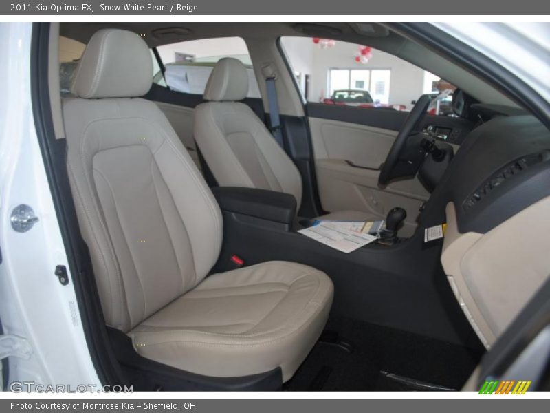 Snow White Pearl / Beige 2011 Kia Optima EX