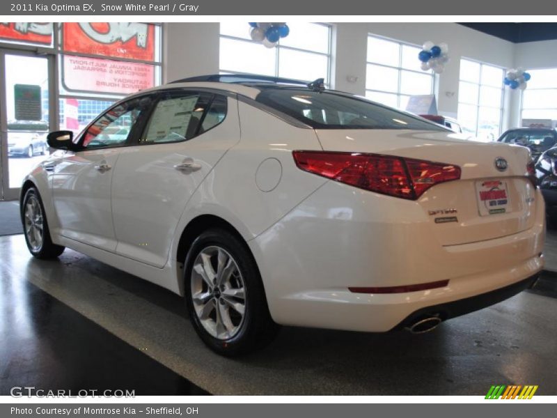 Snow White Pearl / Gray 2011 Kia Optima EX