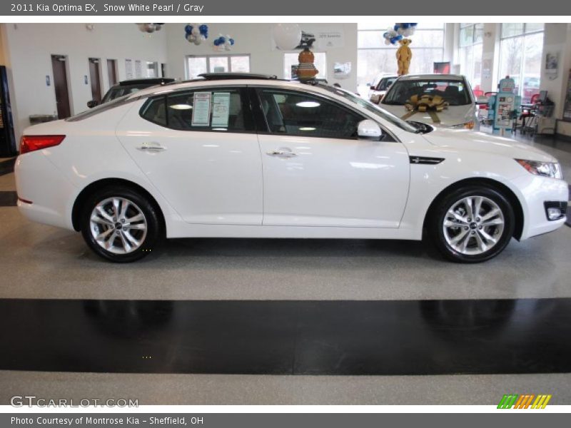 Snow White Pearl / Gray 2011 Kia Optima EX