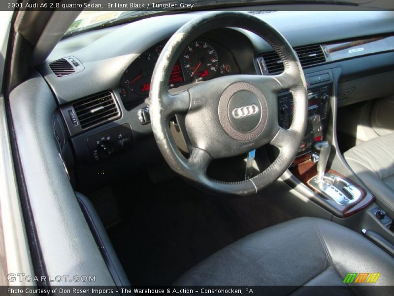 Brilliant Black / Tungsten Grey 2001 Audi A6 2.8 quattro Sedan