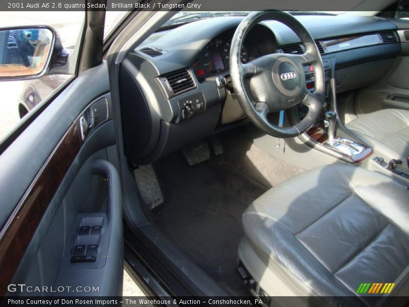 Brilliant Black / Tungsten Grey 2001 Audi A6 2.8 quattro Sedan