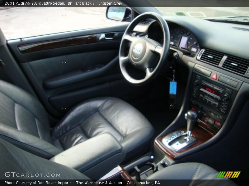 Brilliant Black / Tungsten Grey 2001 Audi A6 2.8 quattro Sedan