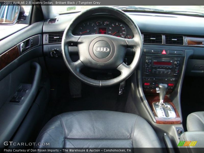 Brilliant Black / Tungsten Grey 2001 Audi A6 2.8 quattro Sedan